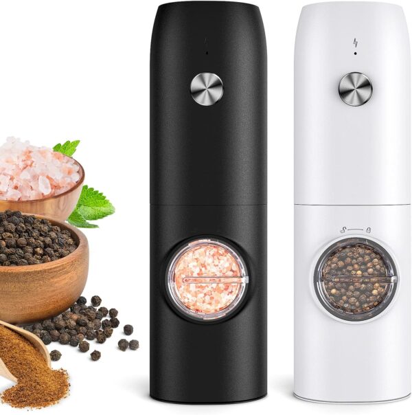 Electric Salt and Pepper Grinder Set (2 Pack)