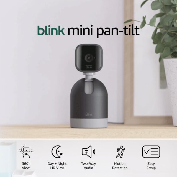 Blink Mini Pan-Tilt Camera (newest model), Rotating indoor plug-in smart security camera, two-way audio, HD video, motion detection, Works with Alexa (White) - Image 6