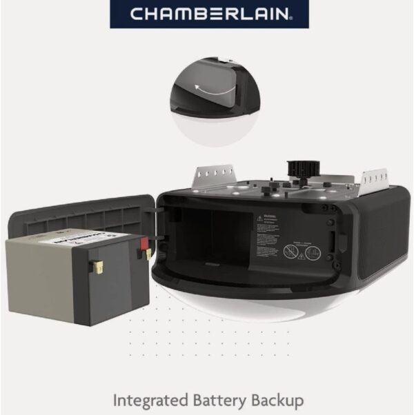 Chamberlain B6753T Smart Garage Door Opener, Video Streaming & Advanced Corner LED Lighting-myQ Smartphone Controlled-Ultra Quiet, Strong Belt Drive & MAX Lifting Power - Image 4