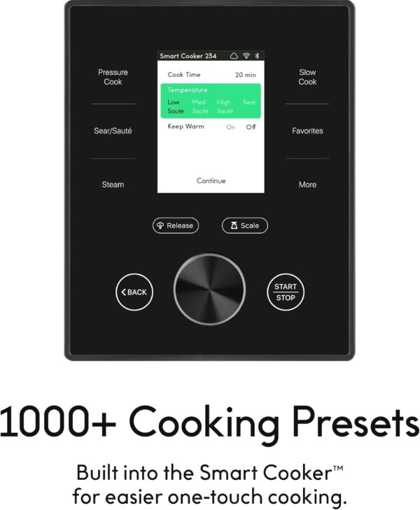 CHEF iQ Smart Pressure Cooker 10 Cooking Functions & 18 Features, Built-in Scale, 1000+ Presets & Times & Temps w/App for 600+ Foolproof Guided Recipes, Rice & Slow Electric MultiCooker, 6 Qt - Image 4