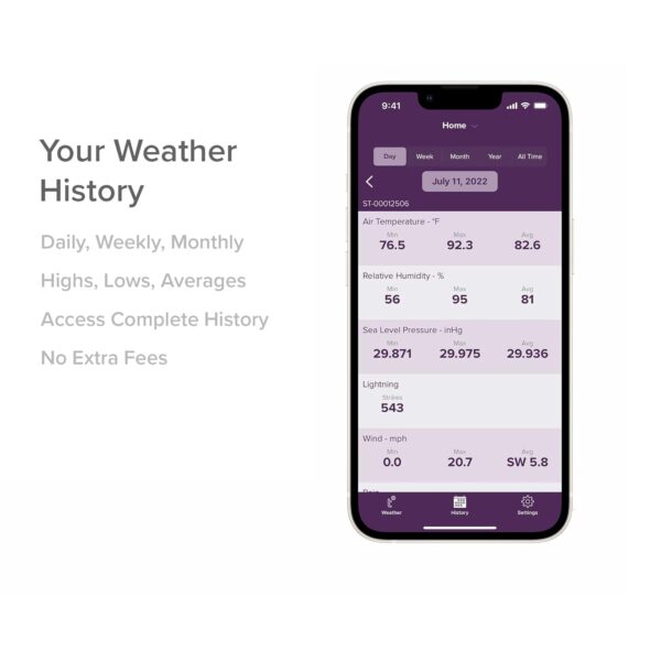 Tempest Home Weather System with Built-in Wind Meter, Rain Gauge, and Accurate Weather Forecasts, Wireless, App and Alexa Enabled - Image 3