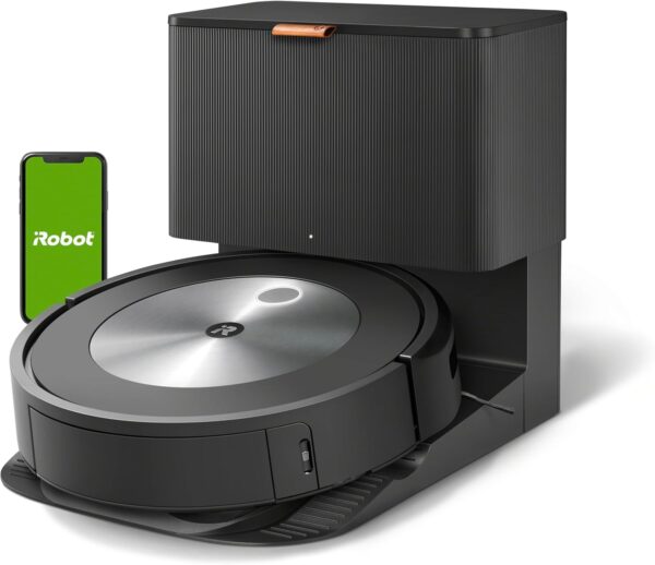 iRobot Roomba j7+ (7550) Self-Emptying Robot Vacuum – Uses PrecisionVision Navigation to Identify & Avoid Objects Like Socks, Shoes, & Pet Waste, Smart Mapping, Self-Empty for Up to 60 Days