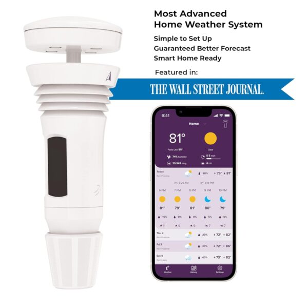 Tempest Home Weather System with Built-in Wind Meter, Rain Gauge, and Accurate Weather Forecasts, Wireless, App and Alexa Enabled - Image 2