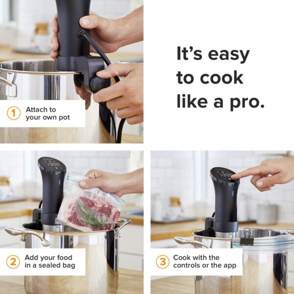 Anova Culinary Sous Vide Precision Cooker 2.0 (WiFi), 1000 Watts - Image 2