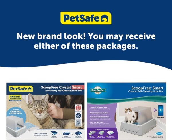 PetSafe ScoopFree Crystal Smart Self-Cleaning Cat Litter Box - WiFi & App Enabled - Hands-Free Cleanup, Less Tracking, Superior Odor Control - Includes Disposable Tray and Hood - Image 6