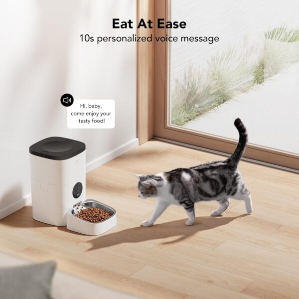 PETLIBRO Automatic Cat Feeder, Wi-Fi Automatic Cat Food Dispenser with Timer Interactive Voice Recorder, Auto Cat Feeder with 1-4 Meals Control Dry Food - Image 4