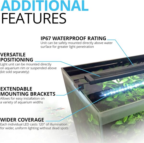 Fluval Aquasky 2.0 LED Aquarium Lighting, 27 Watts, 36-46 Inches - Image 6