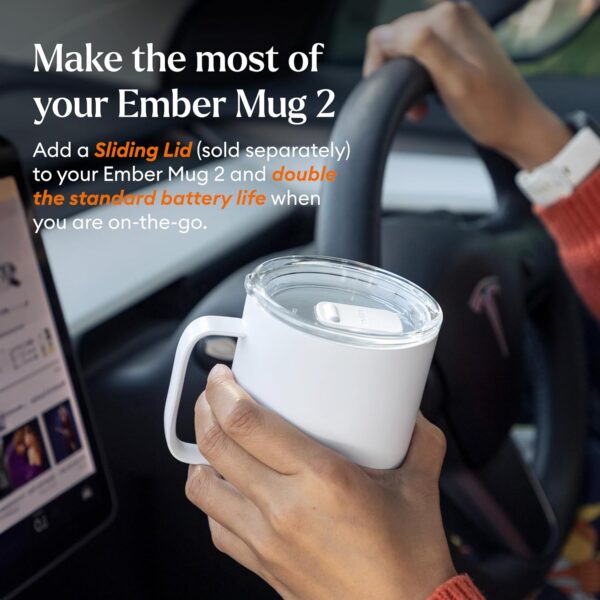 Ember Temperature Control Smart Mug 2, 10 Oz, App-Controlled Heated Coffee Mug with 80 Min Battery Life and Improved Design, White - Image 4