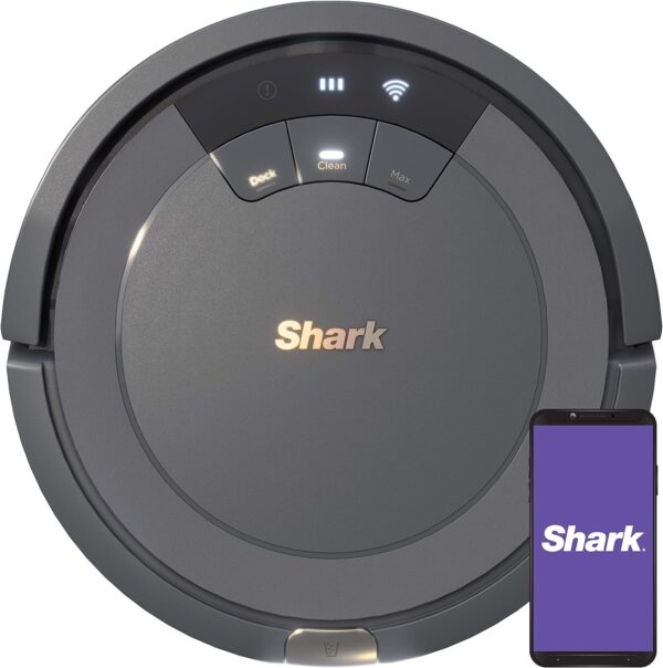 Shark AV753 ION Robot Vacuum, Tri-Brush System, Wifi Connected, 120 Min Runtime, Works with Alexa, Multi Surface Cleaning, Grey